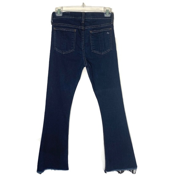 RAG & BONE Mid Rise Crop Flare Jeans in RIVINGTON WASH SIZE 24 - Picture 8 of 14